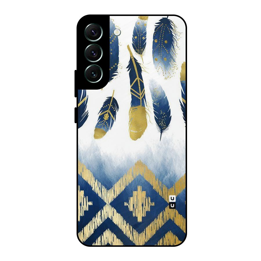 Feathers Beauty Metal Back Case for Galaxy S22 Plus 5G
