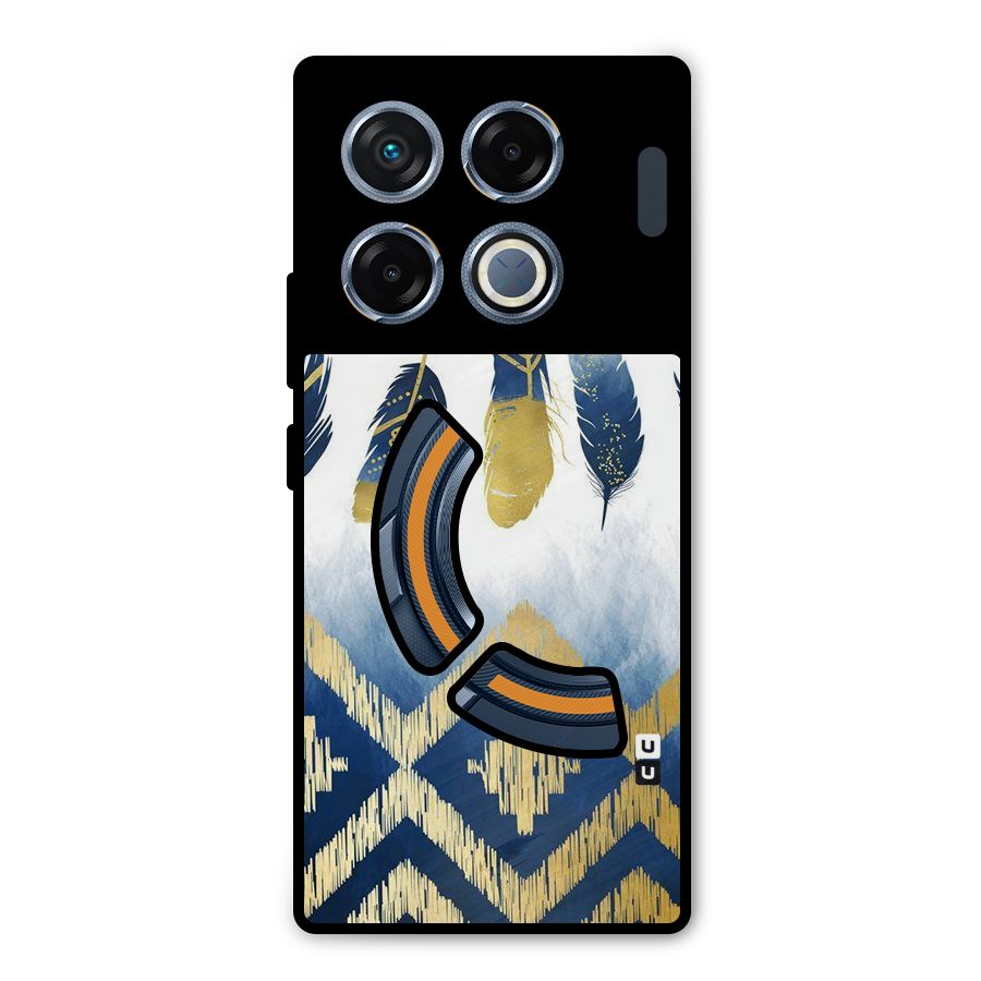 Feathers Beauty Metal Back Case for Infinix GT 20 Pro