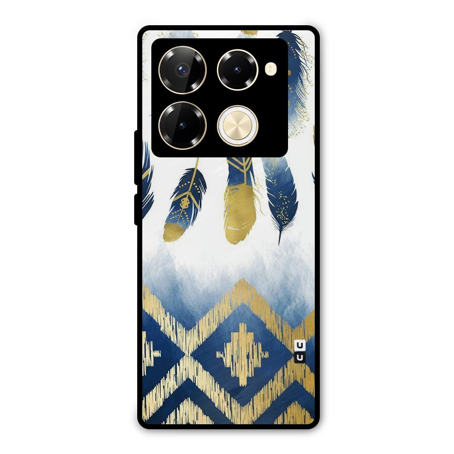 Feathers Beauty Metal Back Case for Infinix Note 40 Pro