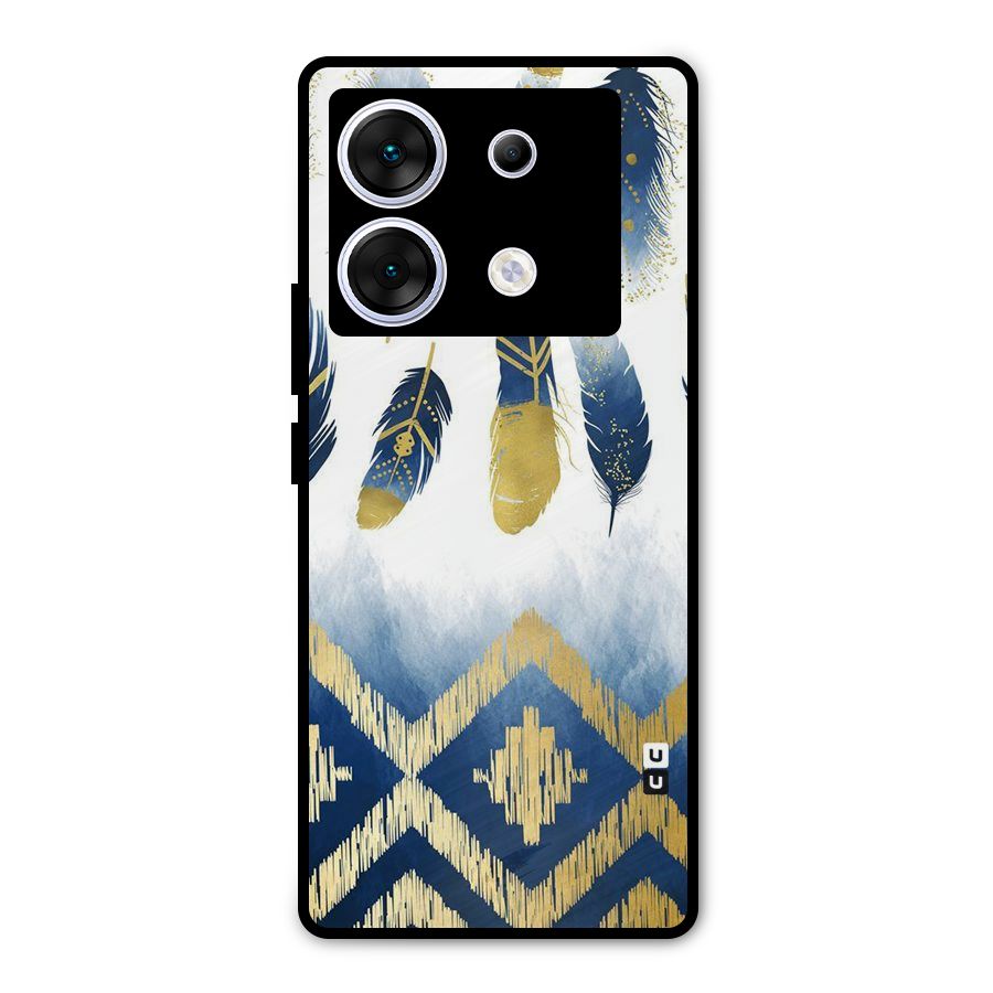 Feathers Beauty Metal Back Case for Infinix Zero 30 5G