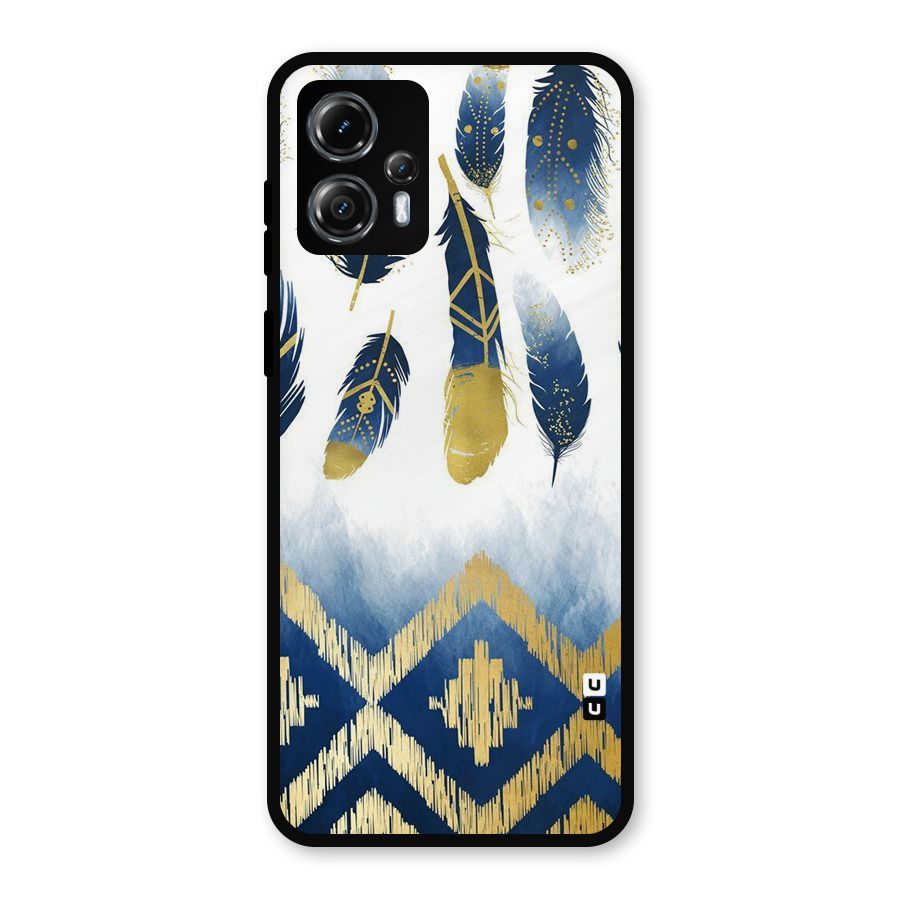 Feathers Beauty Metal Back Case for Moto G13