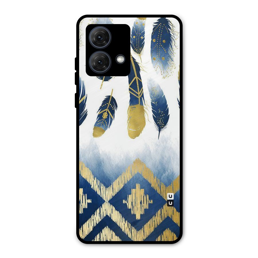 Feathers Beauty Metal Back Case for Moto G84