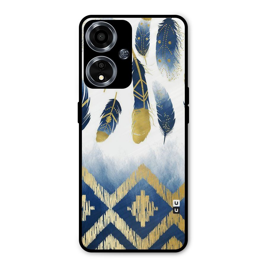 Feathers Beauty Metal Back Case for Oppo A59