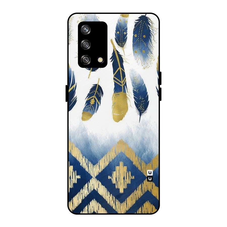 Feathers Beauty Metal Back Case for Oppo F19