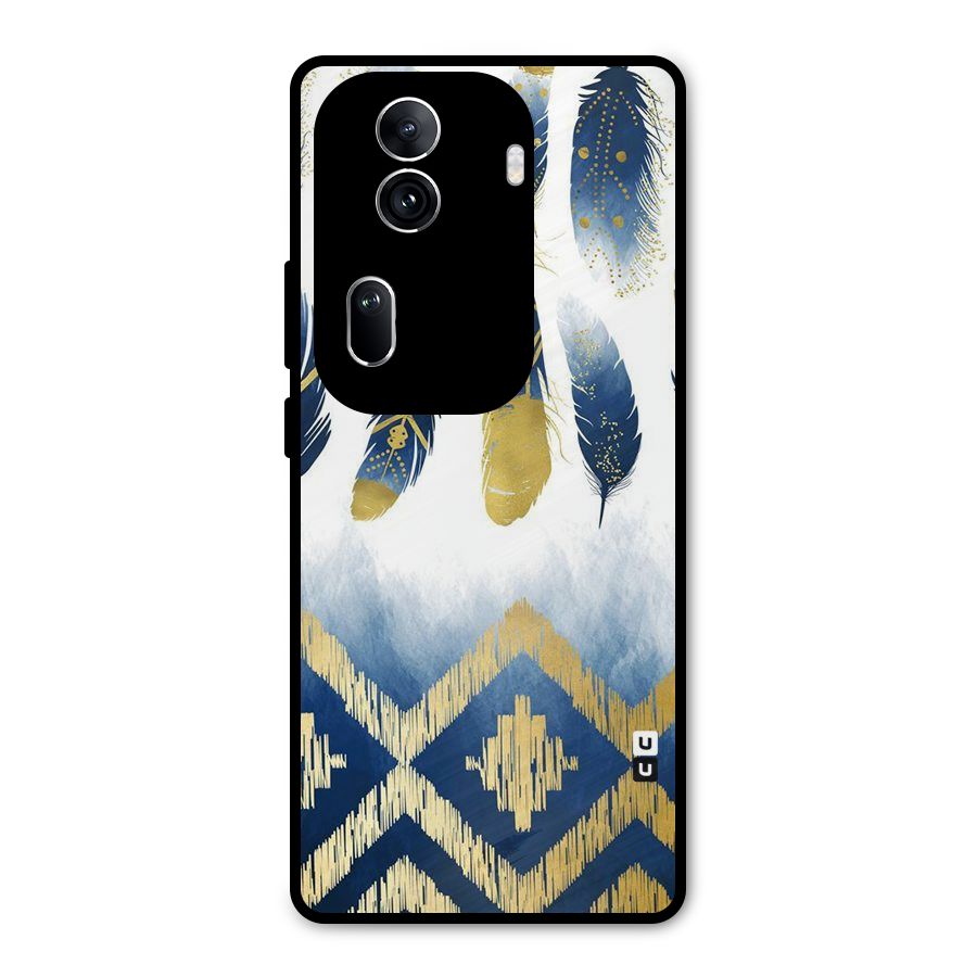 Feathers Beauty Metal Back Case for Oppo Reno11 Pro 5G
