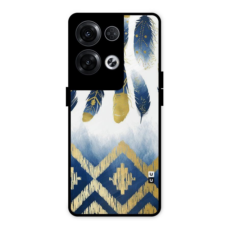 Feathers Beauty Metal Back Case for Oppo Reno8 Pro 5G