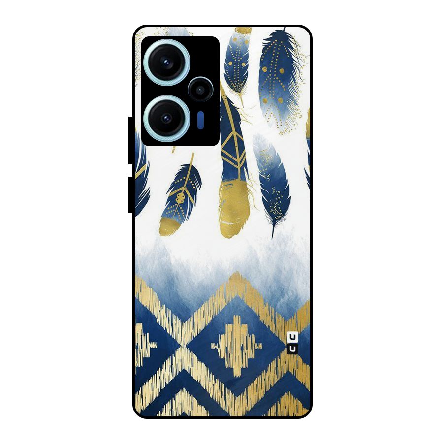 Feathers Beauty Metal Back Case for Poco F5