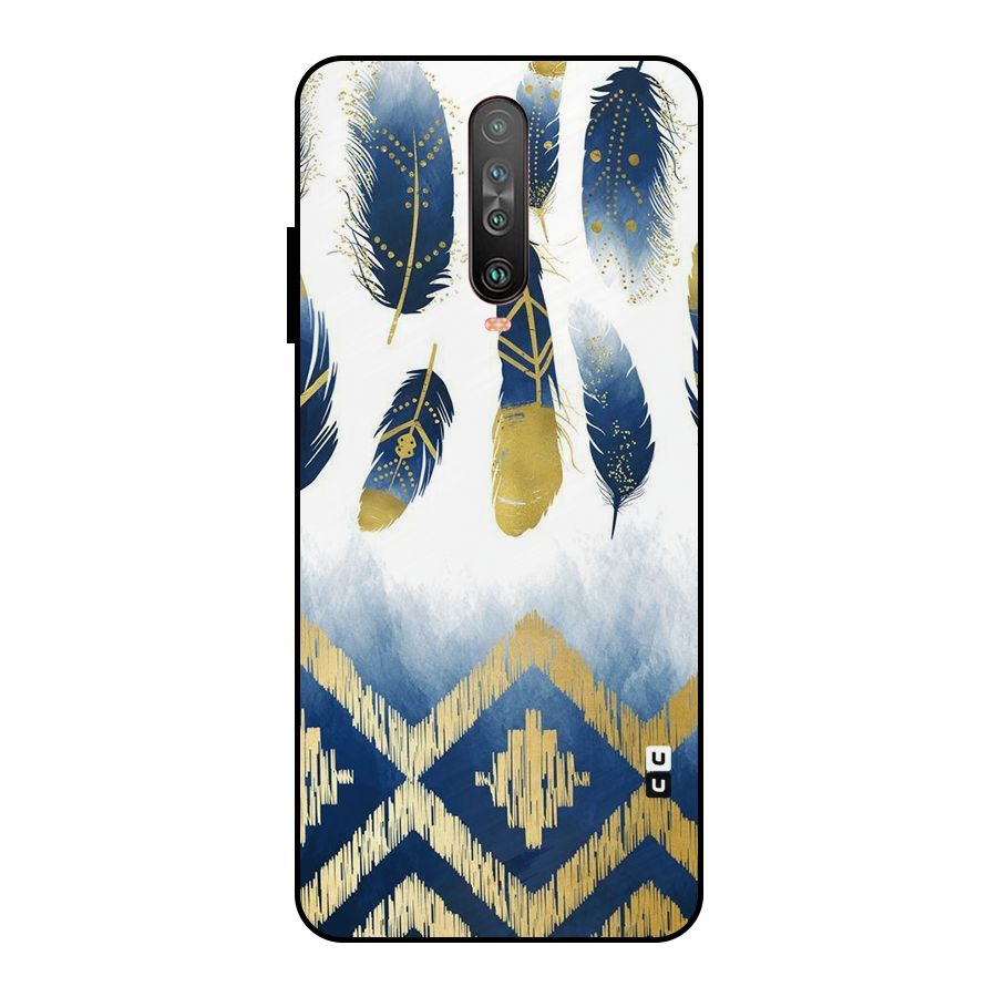 Feathers Beauty Metal Back Case for Poco X2