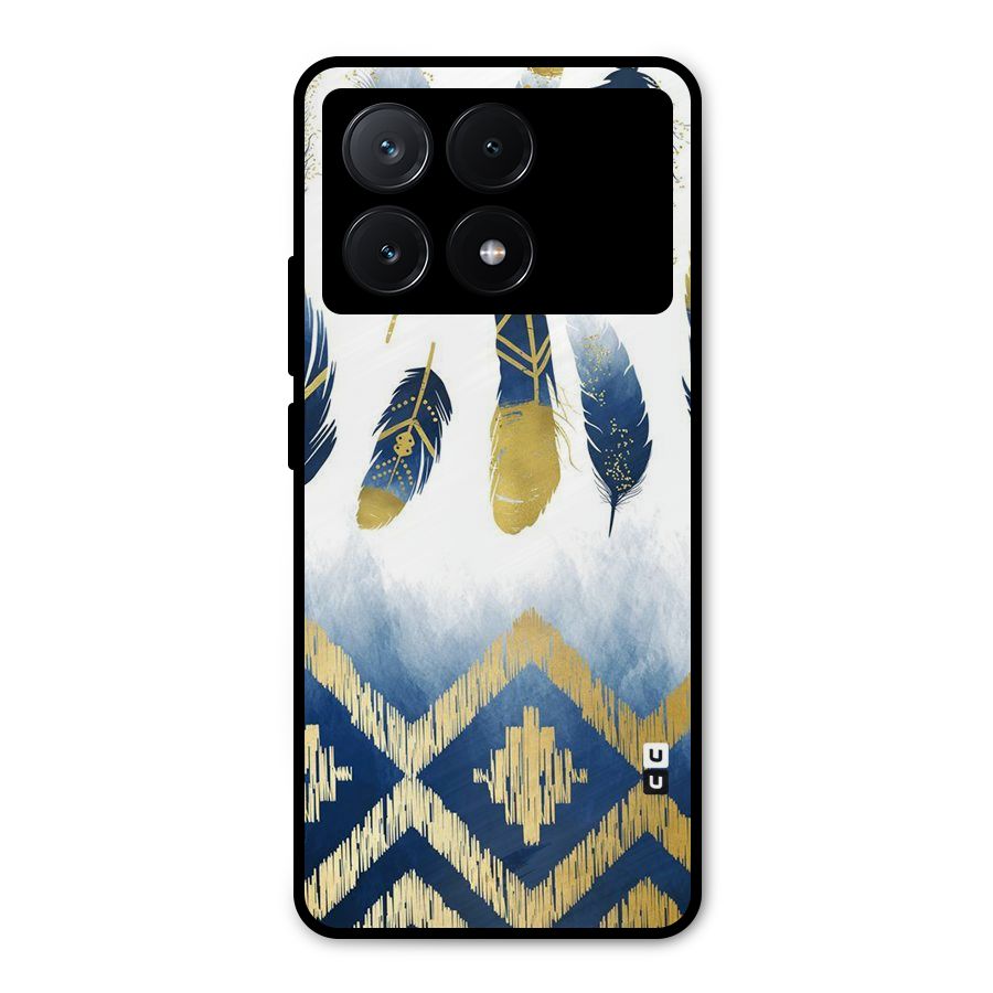 Feathers Beauty Metal Back Case for Poco X6 Pro