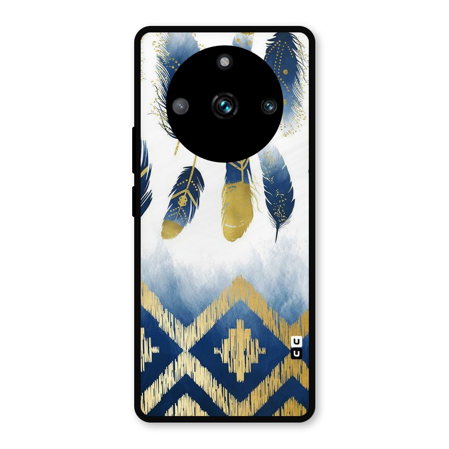 Feathers Beauty Metal Back Case for Realme 11 Pro Plus