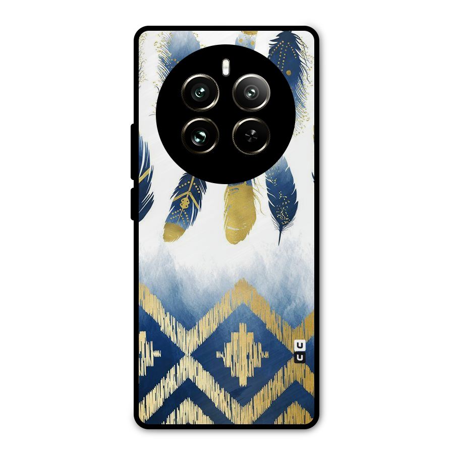 Feathers Beauty Metal Back Case for Realme 12 Pro