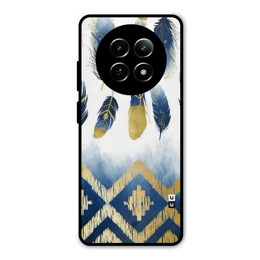 Feathers Beauty Metal Back Case for Realme 12x 5G