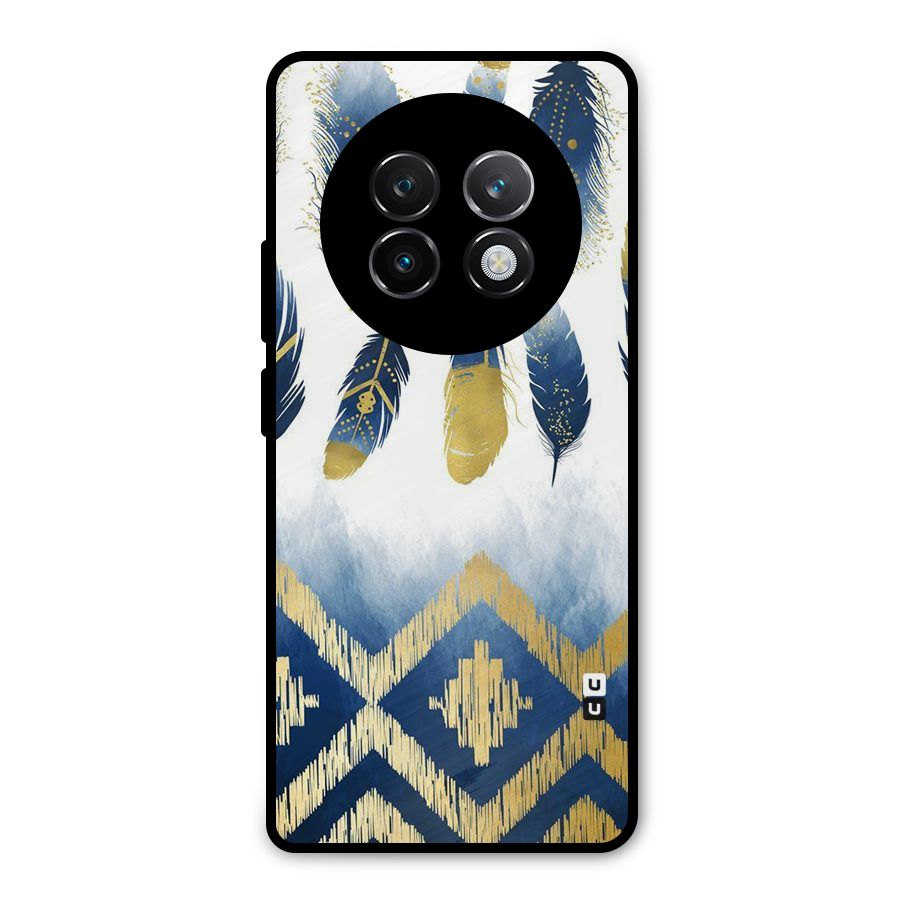 Feathers Beauty Metal Back Case for Realme 13 Plus
