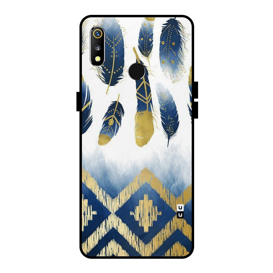 Feathers Beauty Metal Back Case for Realme 3i