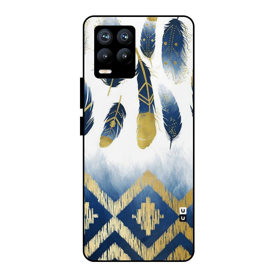 Feathers Beauty Metal Back Case for Realme 8 Pro