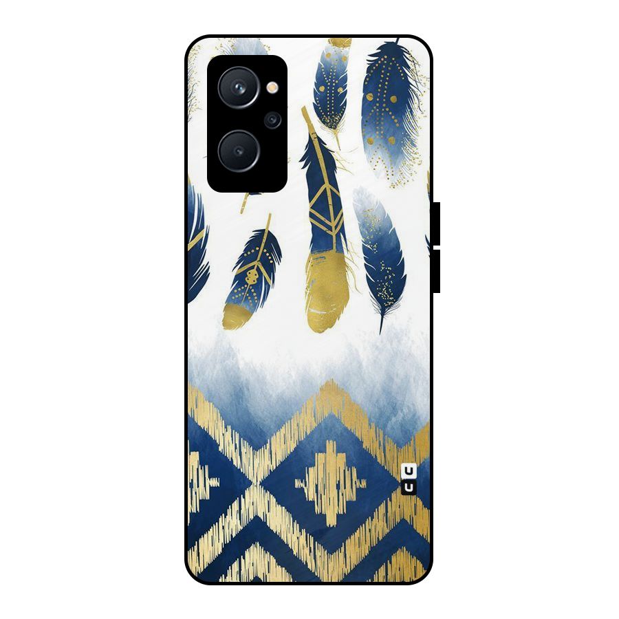 Feathers Beauty Metal Back Case for Realme 9i 5G