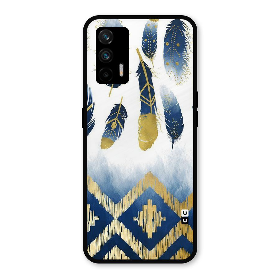 Feathers Beauty Metal Back Case for Realme GT 5G