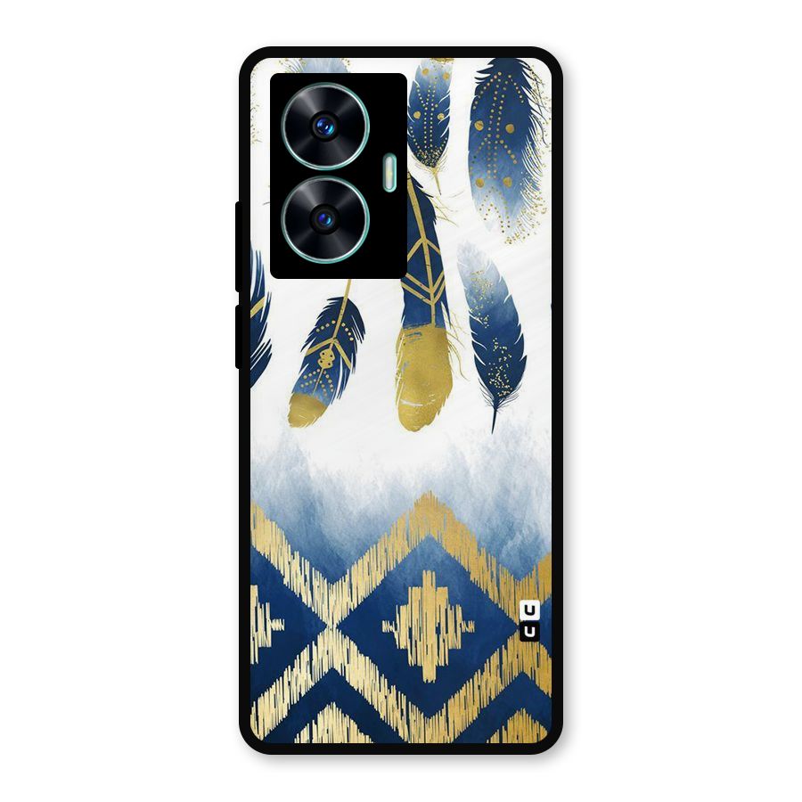 Feathers Beauty Metal Back Case for Realme Narzo N55