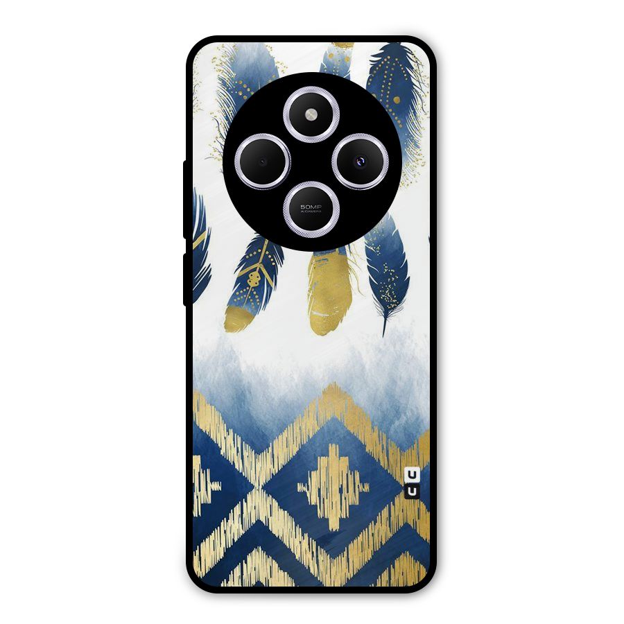 Feathers Beauty Metal Back Case for Redmi 14C