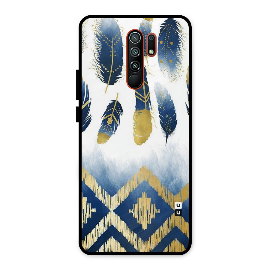 Feathers Beauty Metal Back Case for Redmi 9 Prime