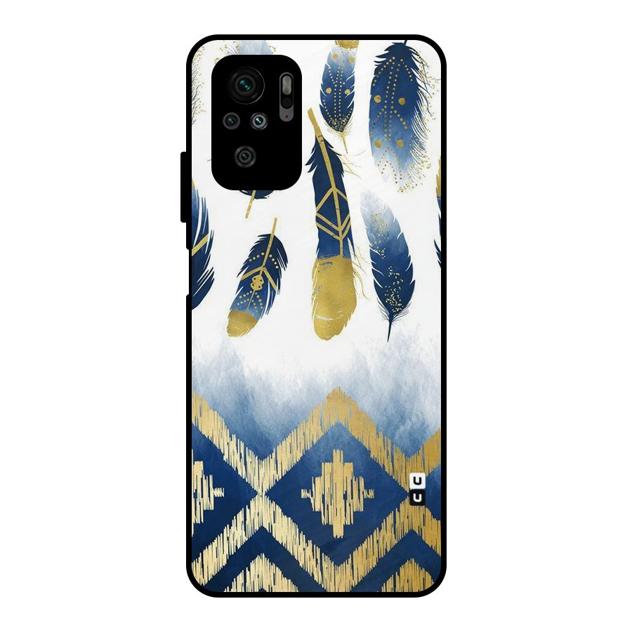 Feathers Beauty Metal Back Case for Redmi Note 10S