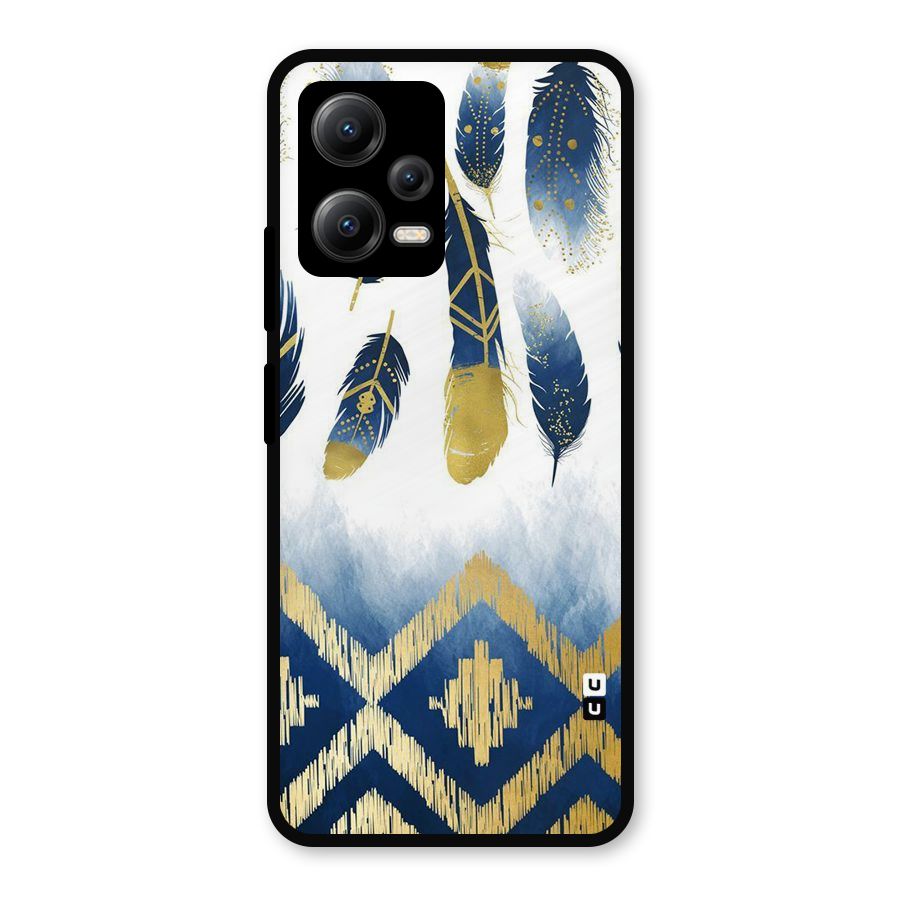 Feathers Beauty Metal Back Case for Redmi Note 12 5G