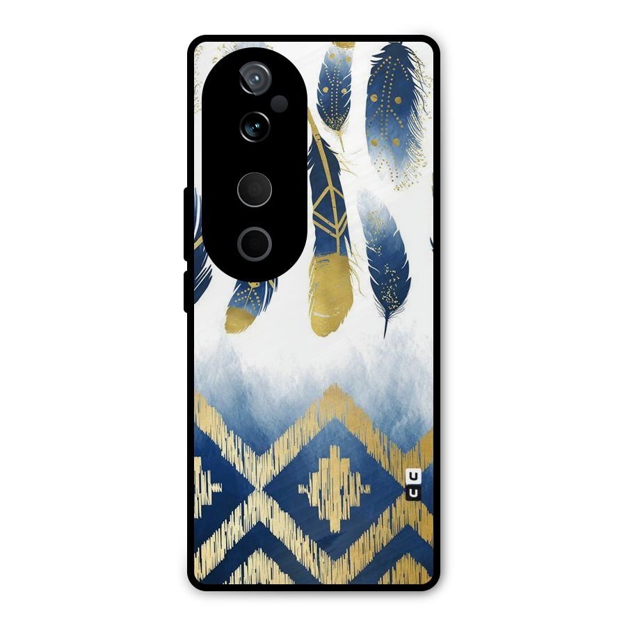 Feathers Beauty Metal Back Case for Vivo T3 Ultra