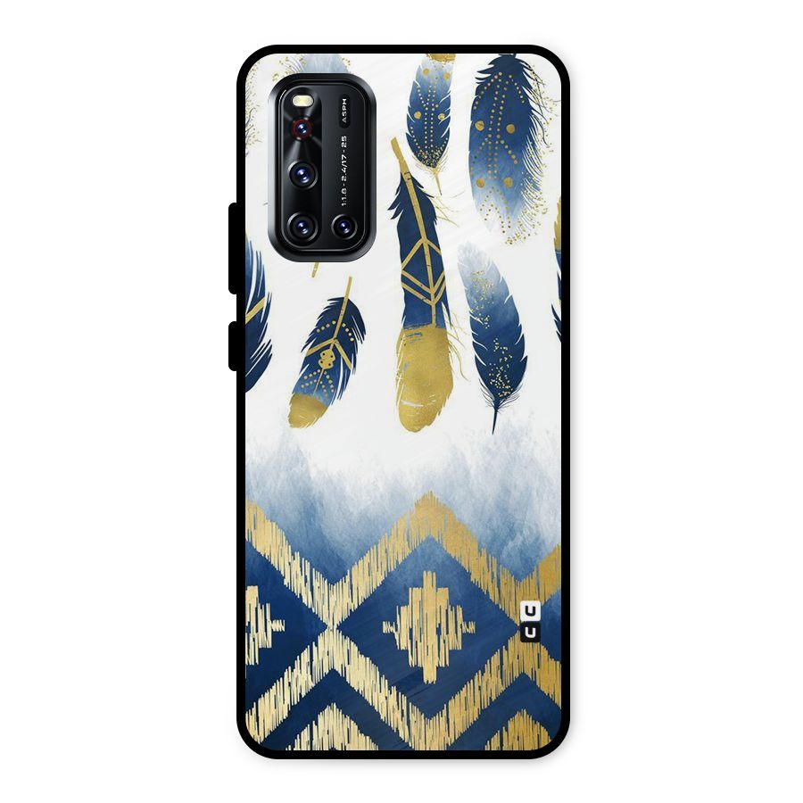 Feathers Beauty Metal Back Case for Vivo V19