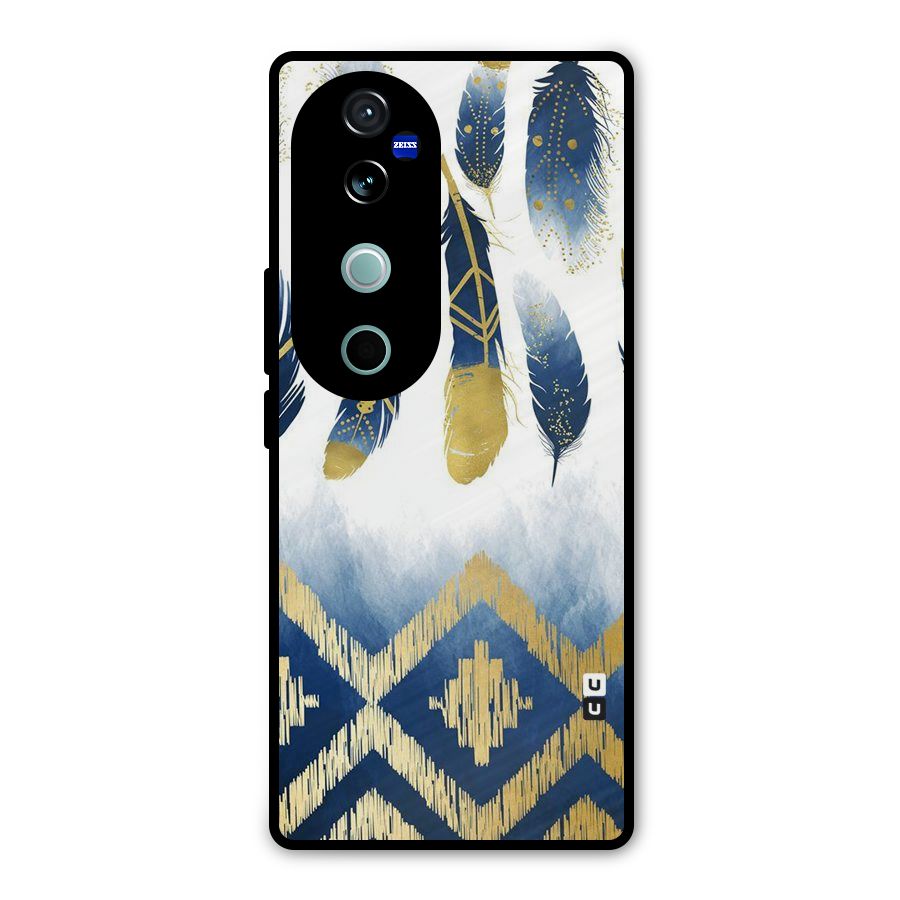 Feathers Beauty Metal Back Case for Vivo V40