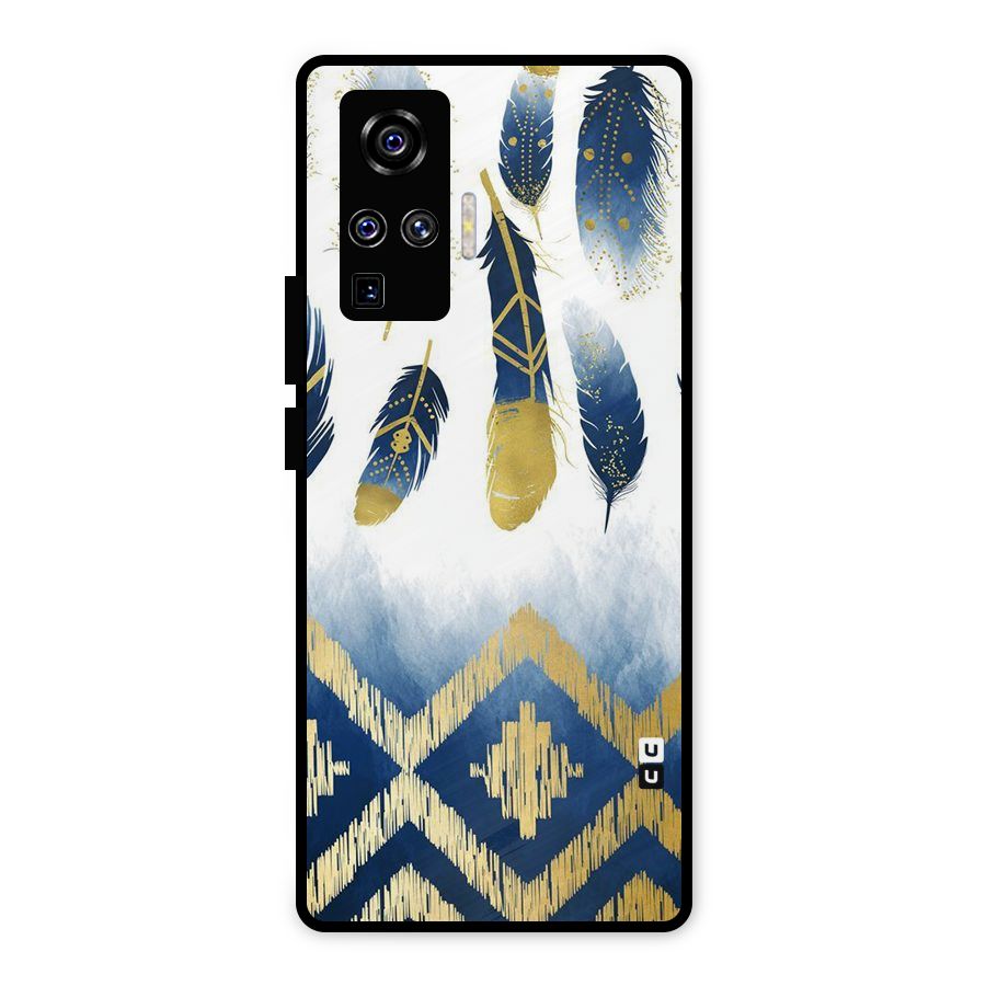 Feathers Beauty Metal Back Case for Vivo X50 Pro