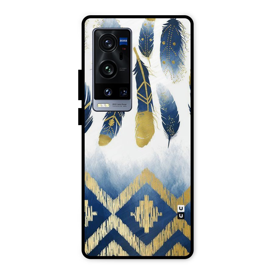 Feathers Beauty Metal Back Case for Vivo X60 Pro Plus