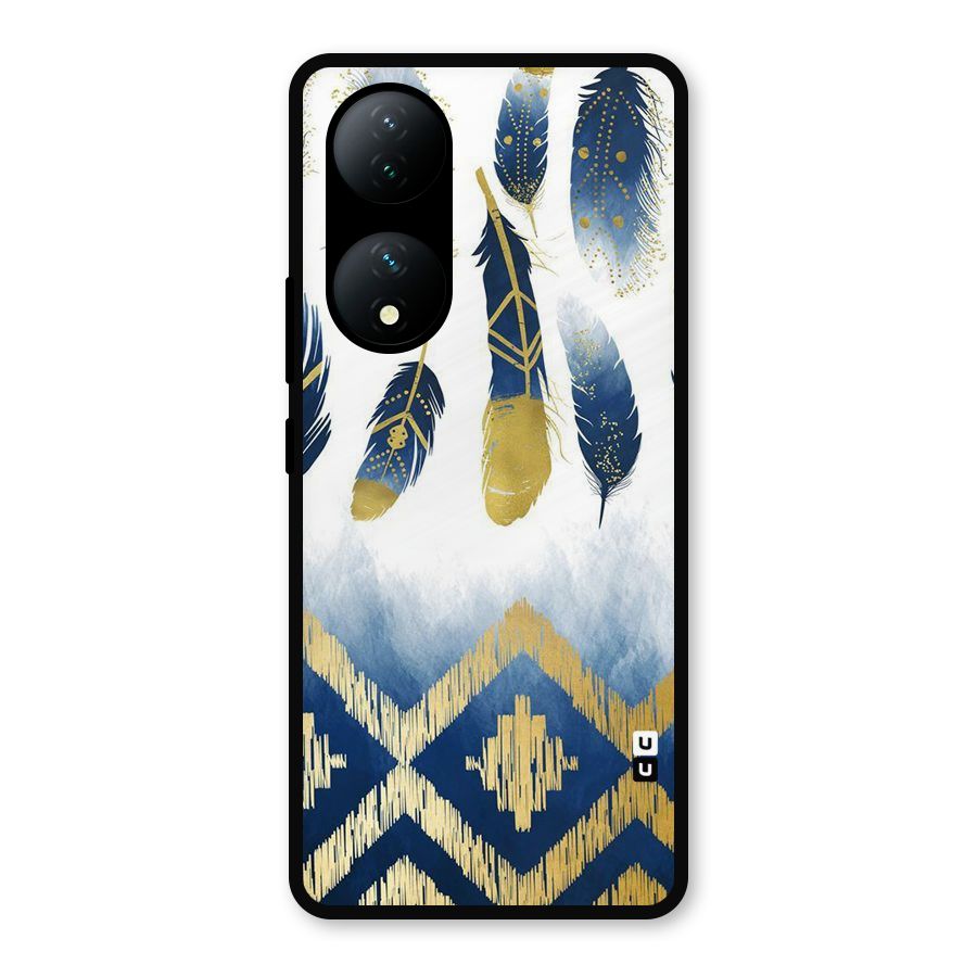 Feathers Beauty Metal Back Case for Vivo Y100a