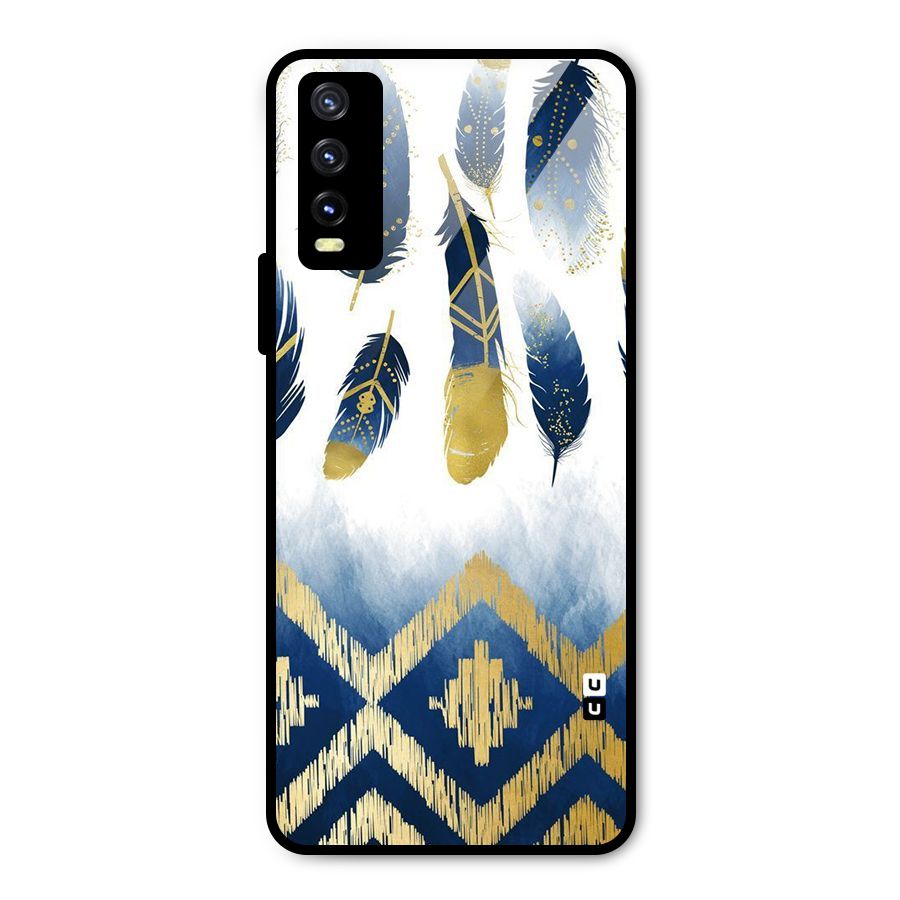 Feathers Beauty Metal Back Case for Vivo Y20g