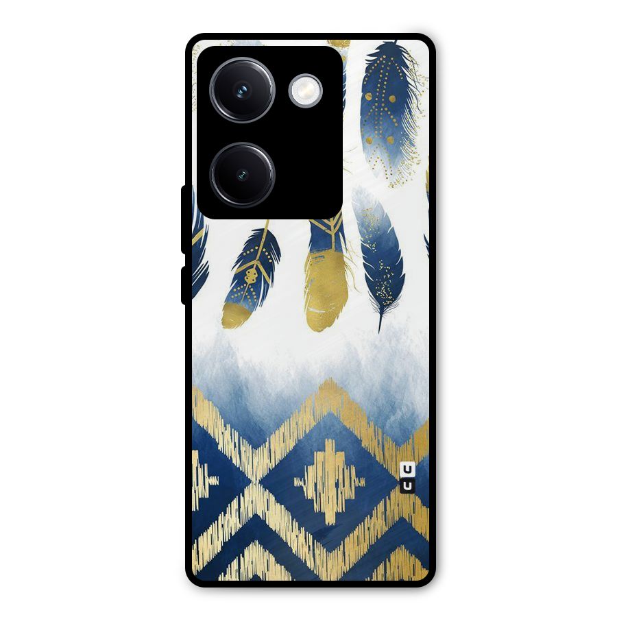 Feathers Beauty Metal Back Case for Vivo Y300 Plus