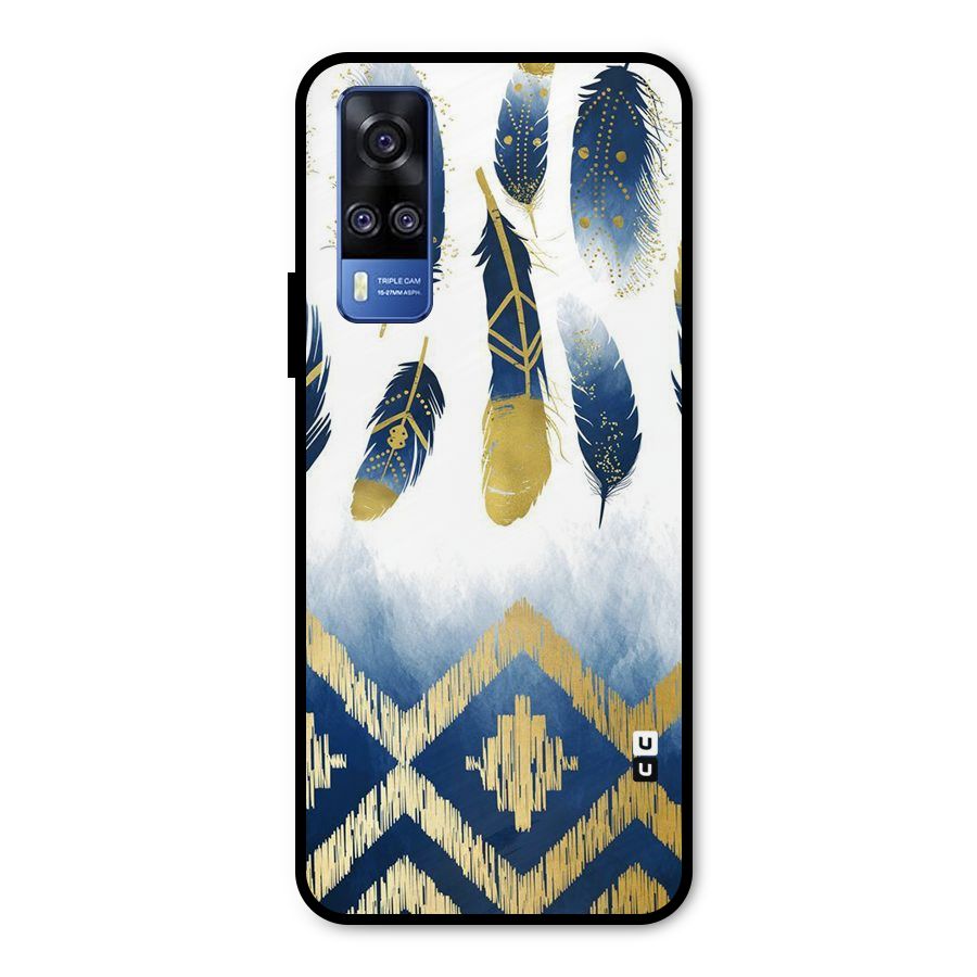 Feathers Beauty Metal Back Case for Vivo Y31