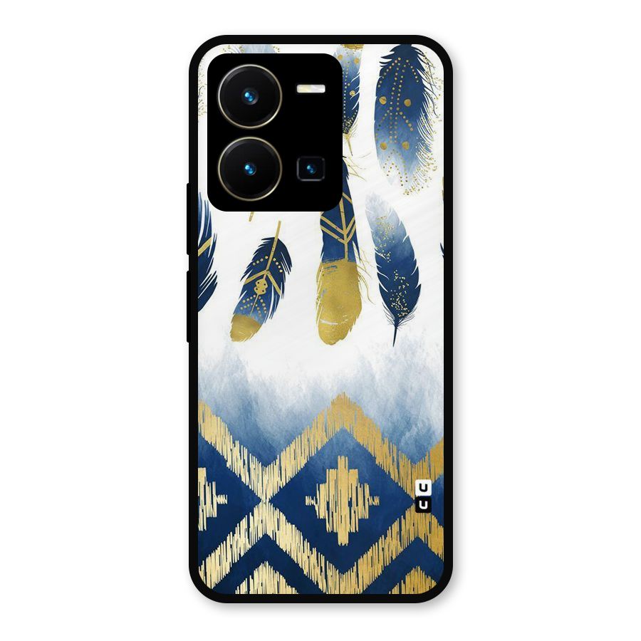 Feathers Beauty Metal Back Case for Vivo Y35