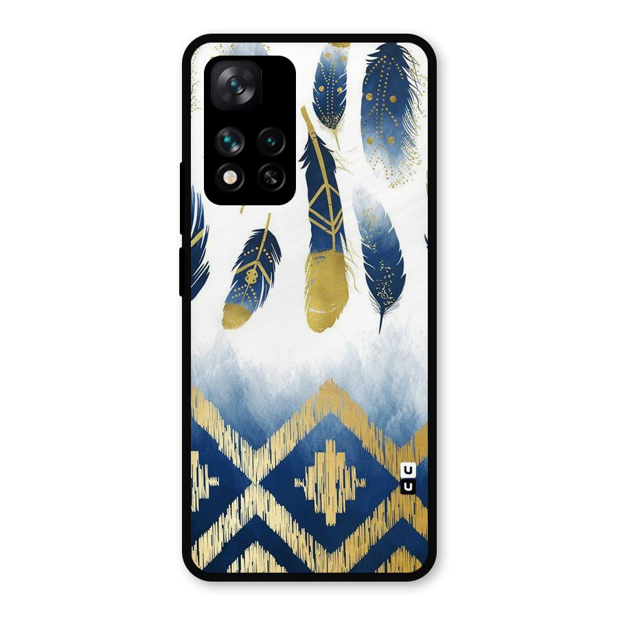 Feathers Beauty Metal Back Case for Xiaomi 11i Hypercharge 5G