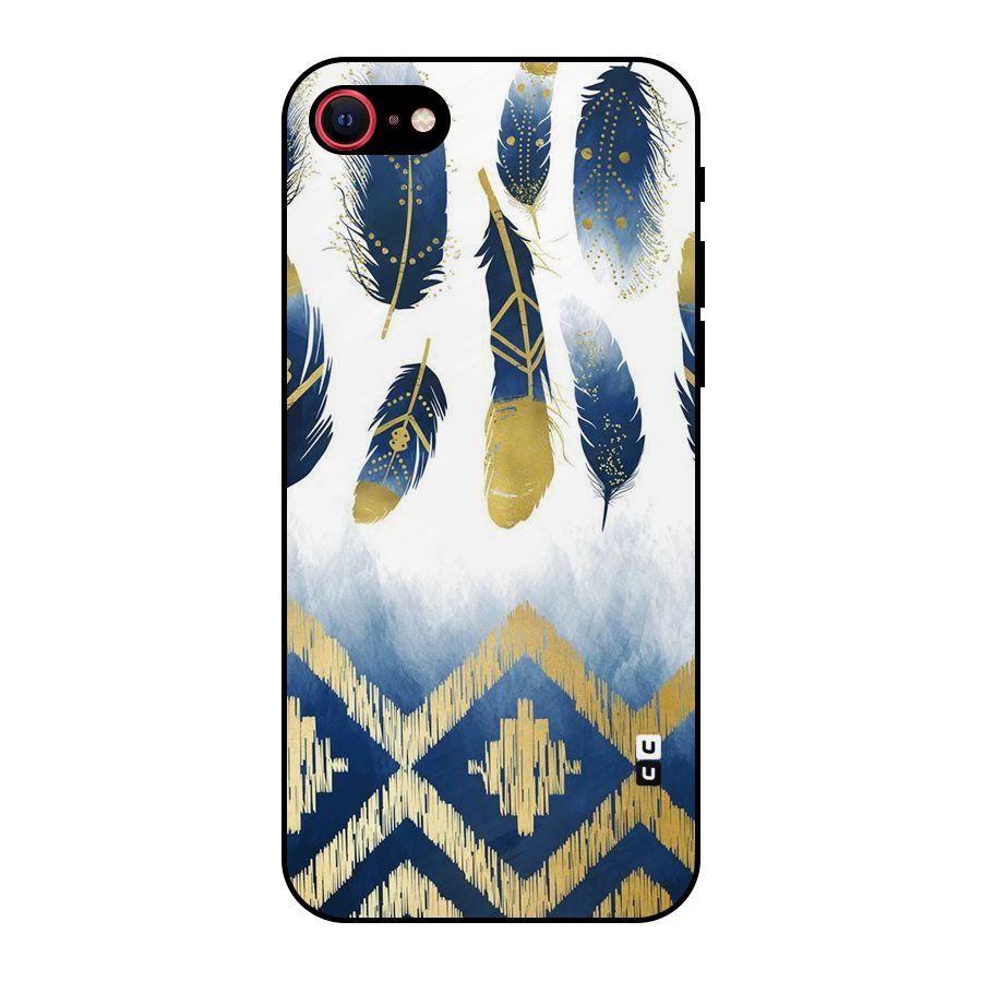 Feathers Beauty Metal Back Case for iPhone 8