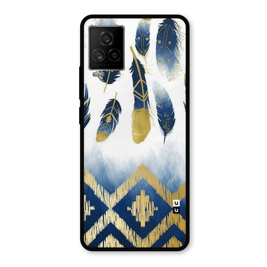 Feathers Beauty Metal Back Case for iQOO 7 Legend 5G