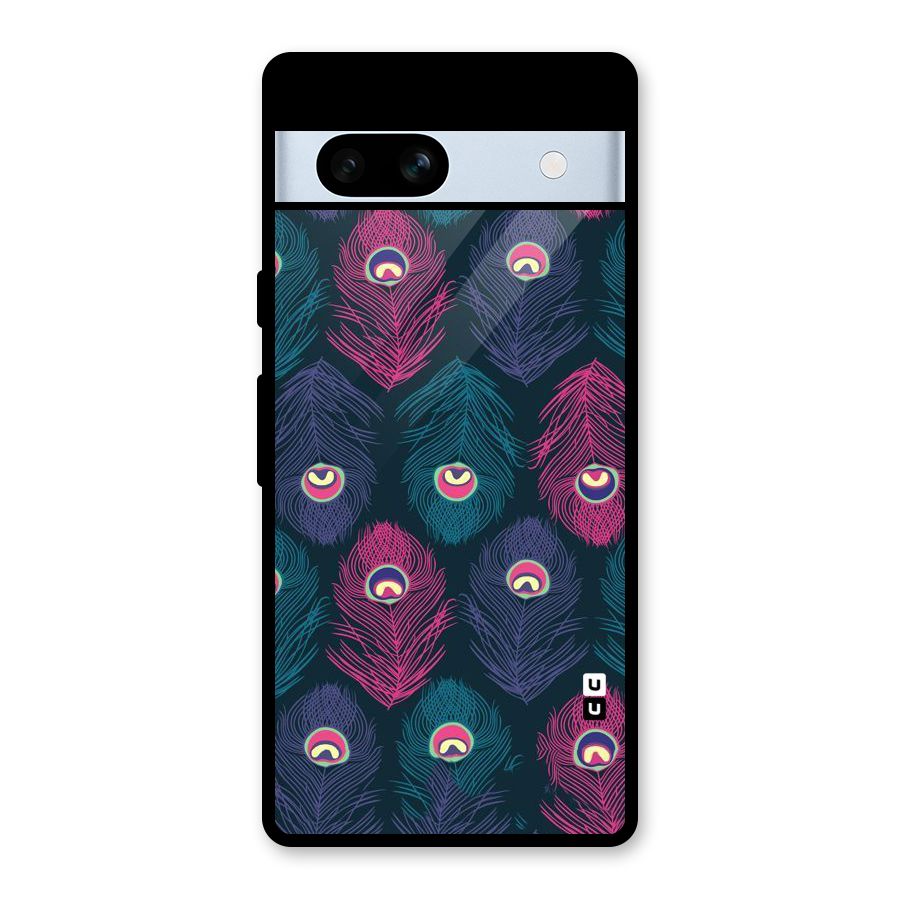 Feathers Patterns Glass Back Case for Google Pixel 7a