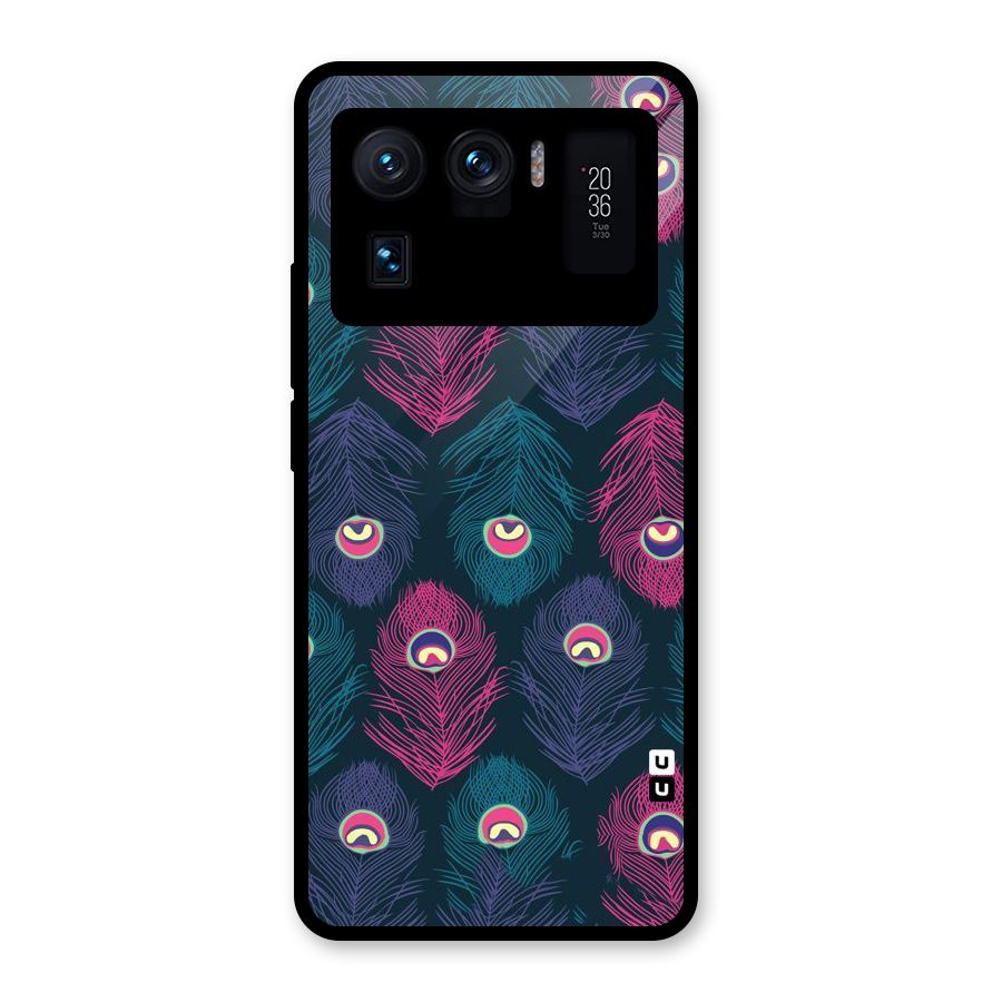 Feathers Patterns Glass Back Case for Mi 11 Ultra
