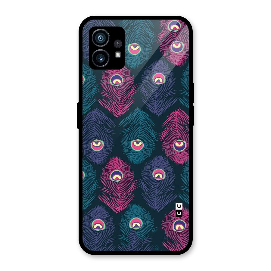 Feathers Patterns Glass Back Case for Nothing Phone 1