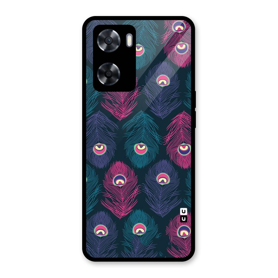 Feathers Patterns Glass Back Case for OnePlus Nord N20 SE