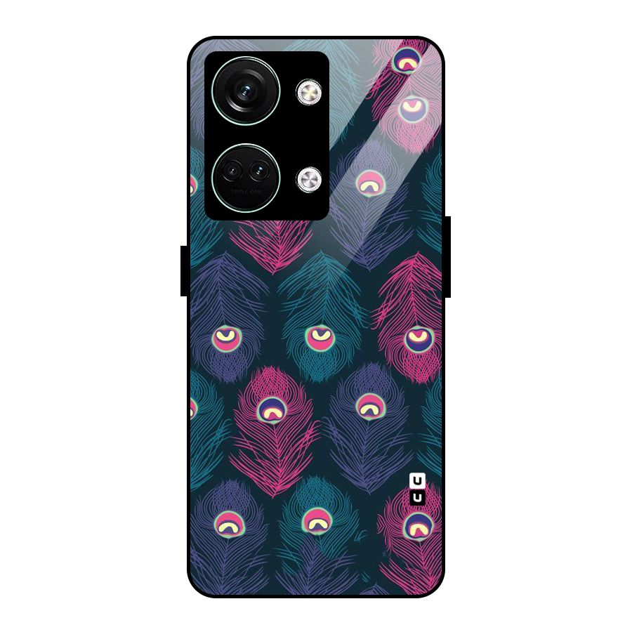 Feathers Patterns Glass Back Case for Oneplus Nord 3