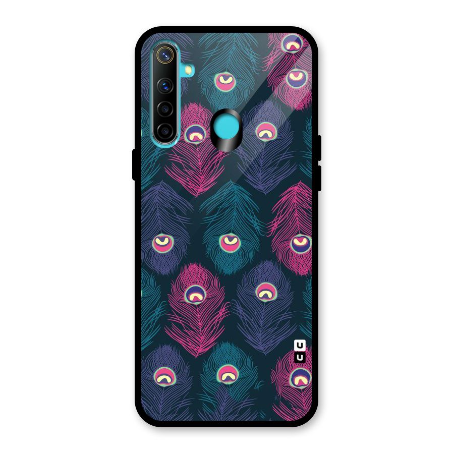 Feathers Patterns Glass Back Case for Realme Narzo 10