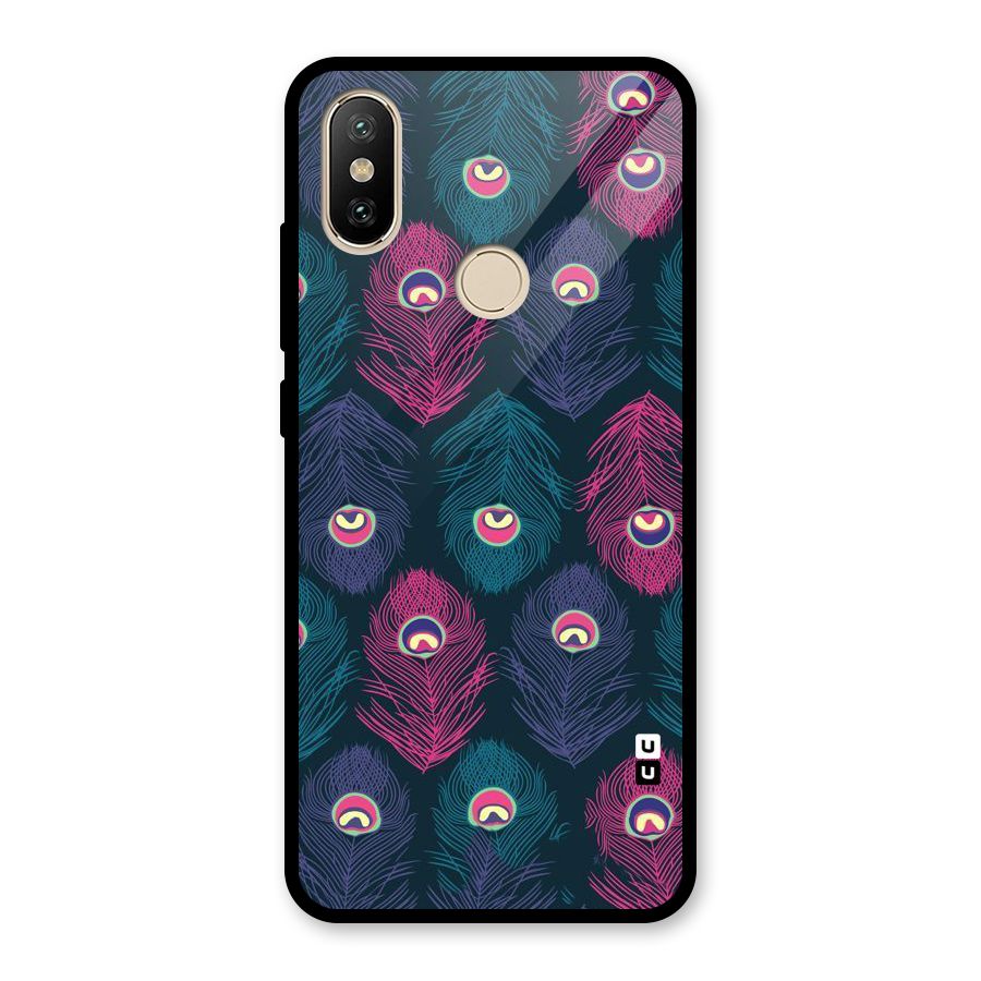 Feathers Patterns Glass Back Case for Redmi A1