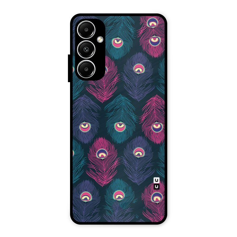 Feathers Patterns Metal Back Case for Galaxy A05s