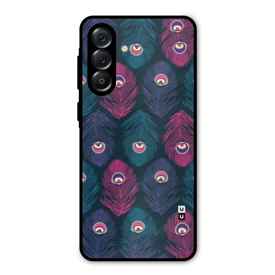 Feathers Patterns Metal Back Case for Galaxy A36