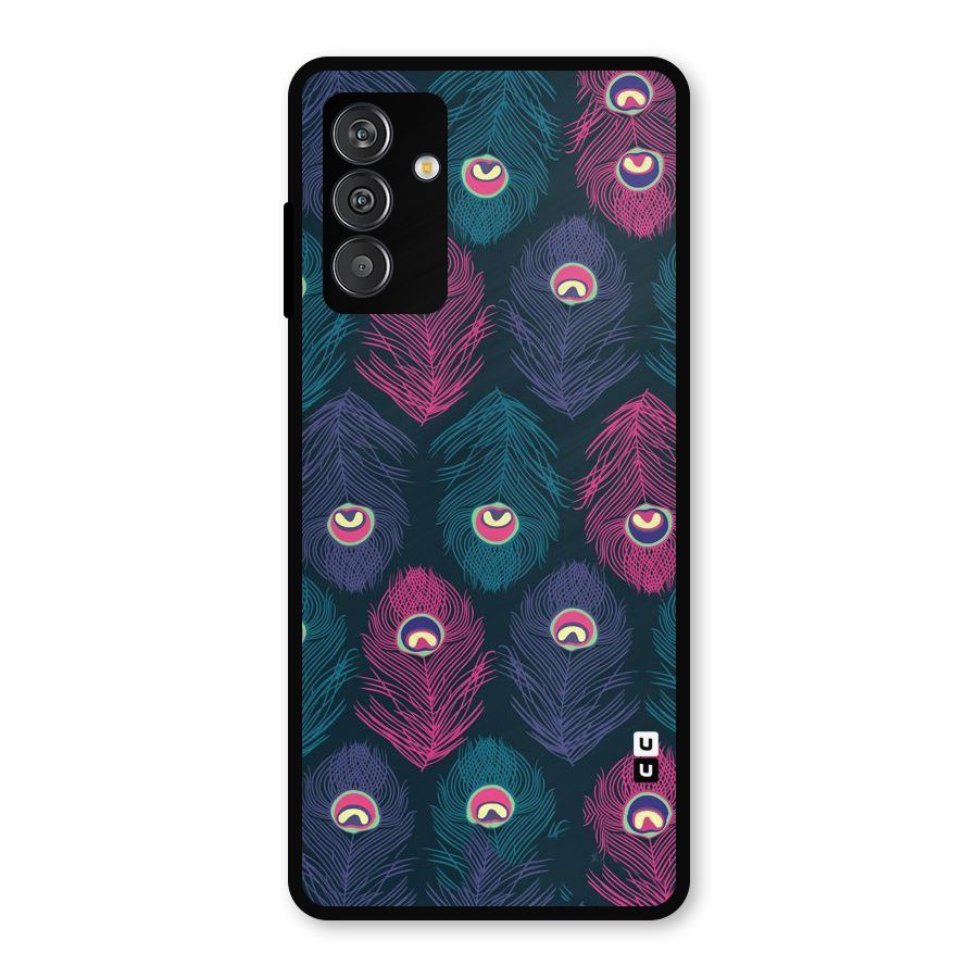 Feathers Patterns Metal Back Case for Galaxy F13