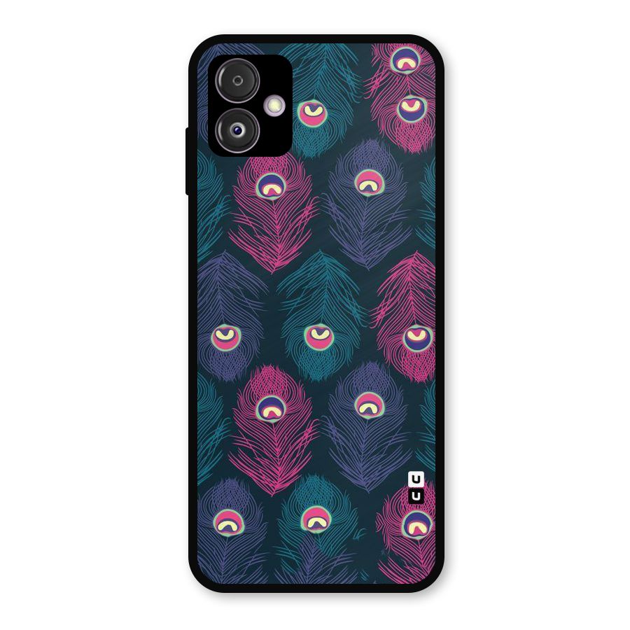 Feathers Patterns Metal Back Case for Galaxy F14